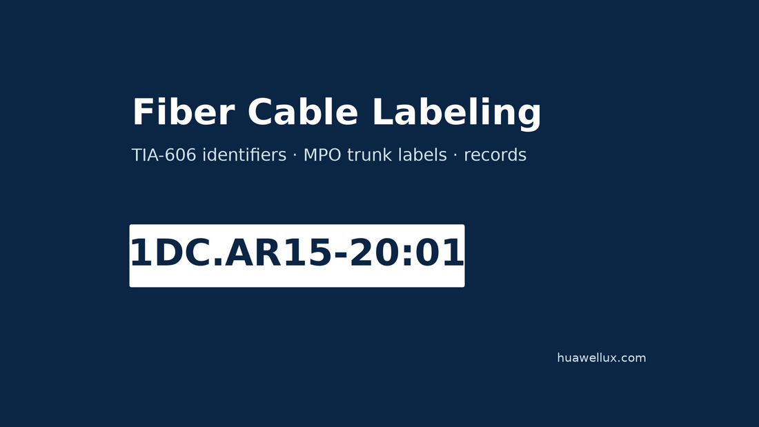 Fiber cable labeling to TIA-606