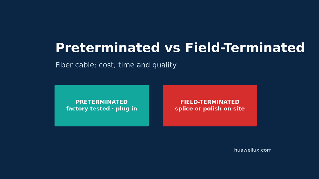 Preterminated vs field-terminated fiber cable compared
