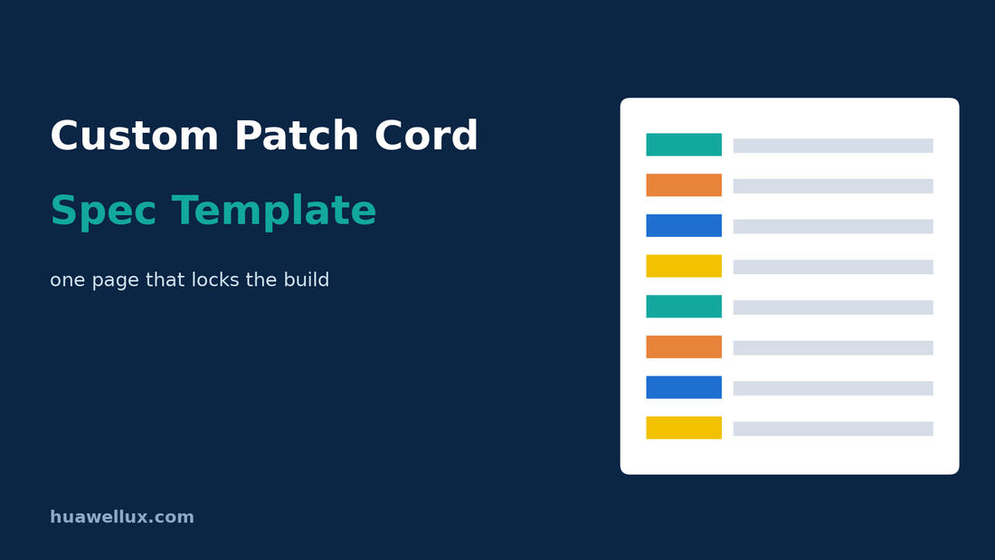 Custom Fiber Patch Cord Spec Template