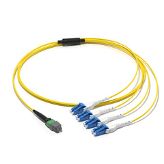 Huawellux MTP to LC 8F OS2 Harness Cable for high-density fiber breakout routing
