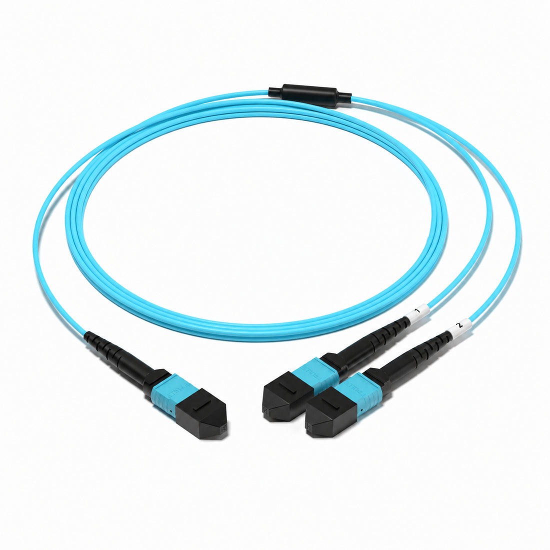 Huawellux MPO-12 to 2 x MPO-4 8F OM4 Harness Cable for high-density MPO branch routing
