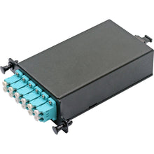 Huawellux MTP/MPO fiber cassette module angled view for LC SC MTP MPO patching