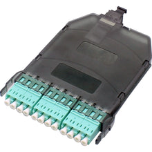 Huawellux MTP/MPO cassette detail for pre-terminated fiber distribution
