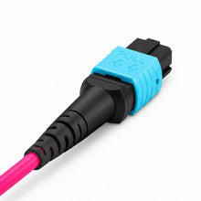 HUAWELLUX MPO 48F OM4 Trunk Cable fiber optic cable - connector and cable detail view for high-density data center fiber trunk cabling