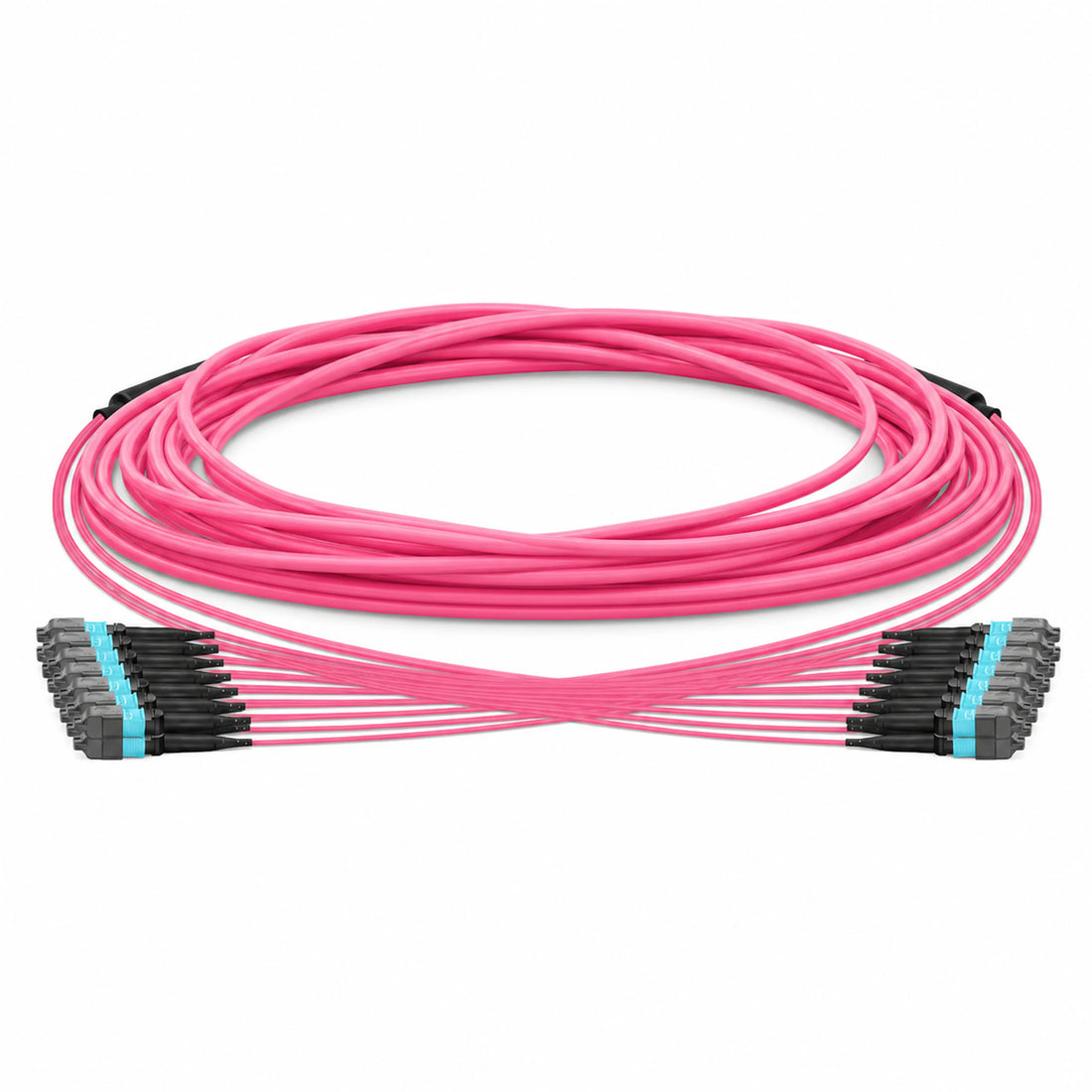 HUAWELLUX MTP 144F OM4 Trunk Cable fiber optic cable - complete cable overview with connectors for high-density data center fiber trunk cabling