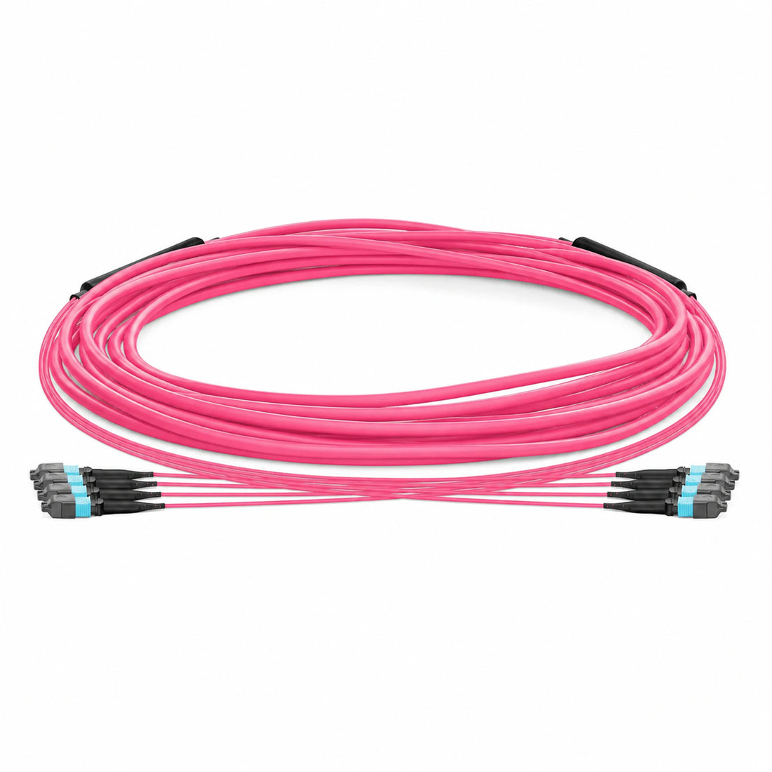 Huawellux 48F OM4 MPO/MTP trunk cable complete cable overview for high-density data center fiber trunk cabling