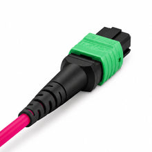 HUAWELLUX MTP 8F OM4 Fiber Patch Cable fiber optic cable - connector and cable detail view for data center MPO/MTP fiber patch cabling