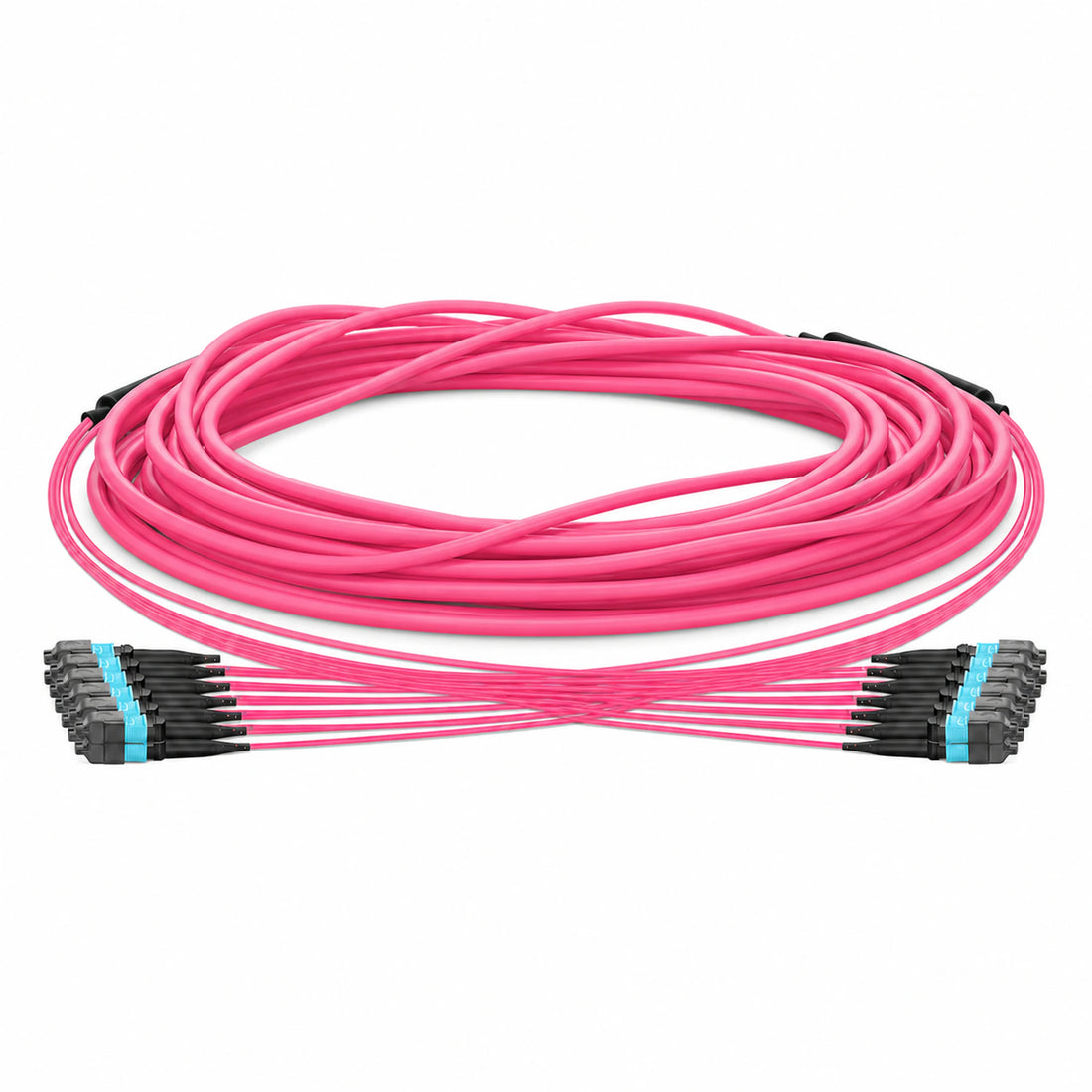 HUAWELLUX MTP 96F OM4 Trunk Cable fiber optic cable - complete cable overview with connectors for high-density data center fiber trunk cabling